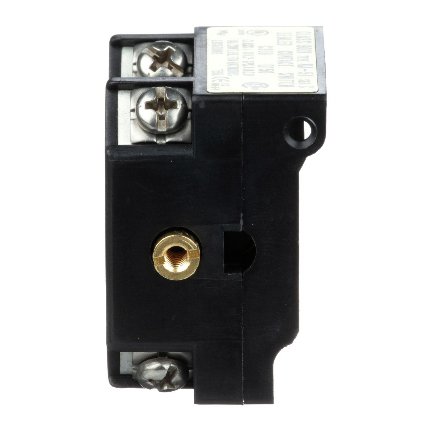 Picture of Contact block with protected terminals, Harmony 9001K, Harmony 9001SK, 240V, screw clamp terminal, power reed, hermetically sealed, 1 CO