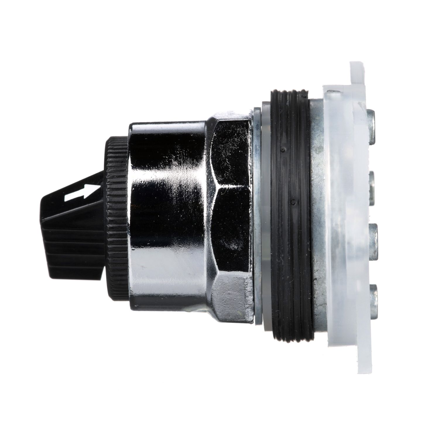 Picture of Head for selector switch, Harmony 9001K, metal, standard handle, black, 30mm, 2 positions, Cam E, stay put