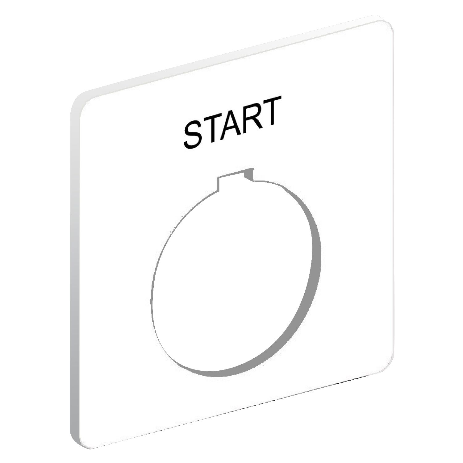 Picture of Legend, Harmony 9001K, Harmony 9001SK, 30mm, plastic, white with black letters, 57mm square, marking START