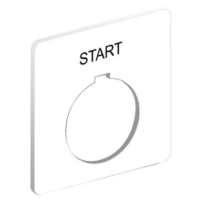 Picture of Legend, Harmony 9001K, Harmony 9001SK, 30mm, plastic, white with black letters, 57mm square, marking START