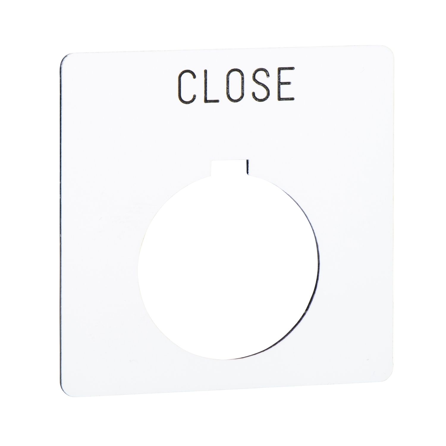 Picture of Legend, Harmony 9001K, Harmony 9001SK, 30mm, plastic, white with black letters, 57mm square, marking CLOSE