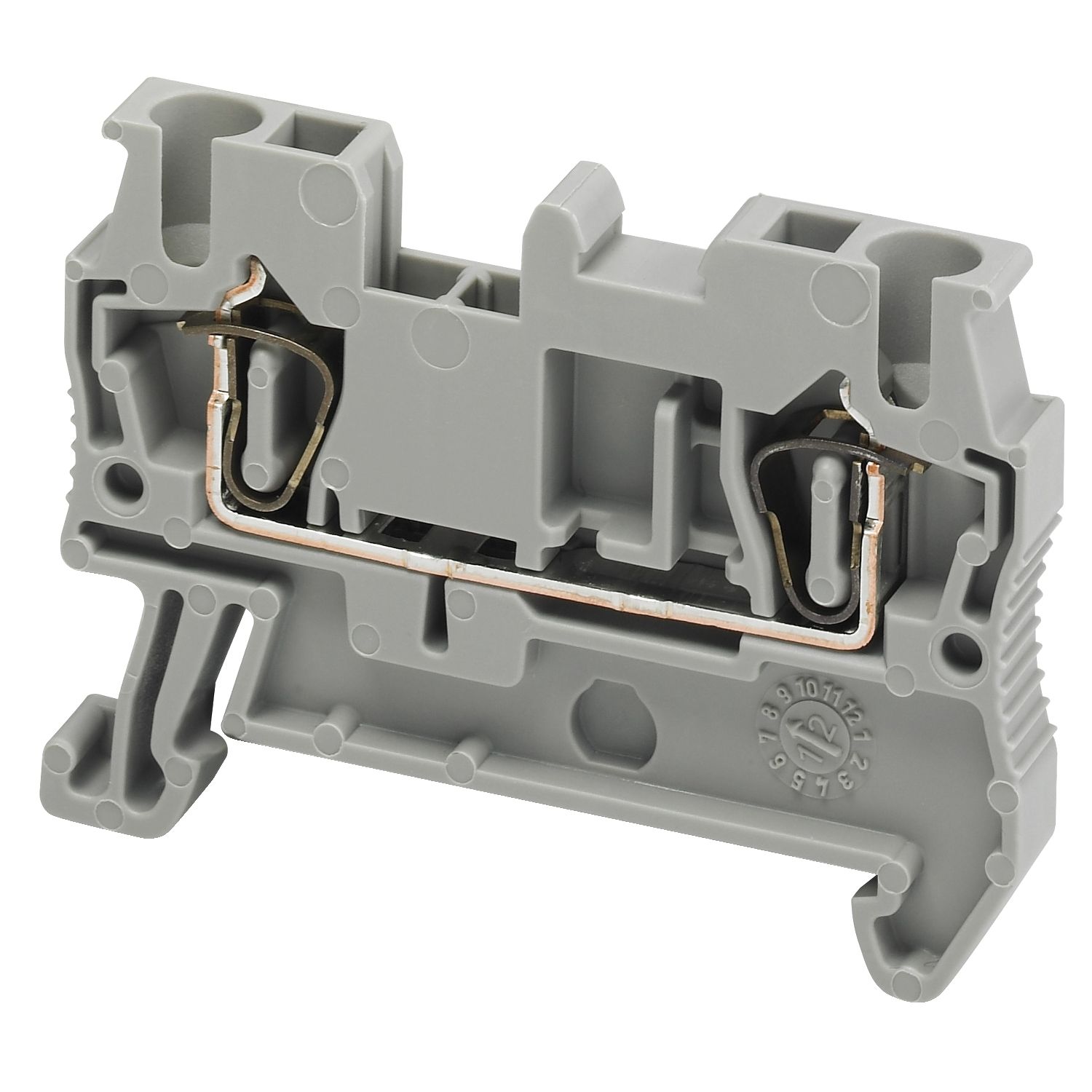 Picture of Terminal block, Linergy, Linergy TR, spring type, feed through, 2 points, 2.5mm², grey
