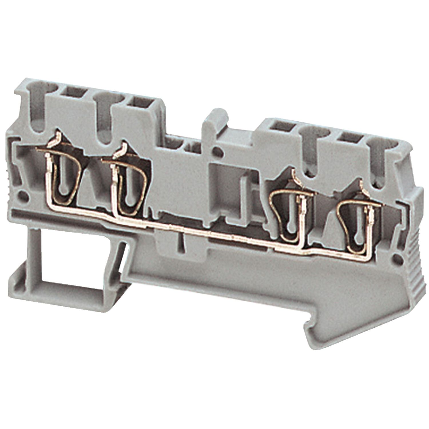 Picture of Terminal block, Linergy, Linergy TR, spring type, feed through, 4 points, 2.5mm², grey, set of 50