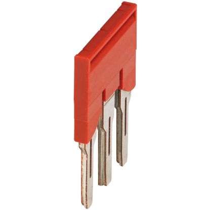 Picture of Plug-in bridge, Linergy TR, 3 points, for 6mmÂ² terminal blocks, red, 3 way, set of 10