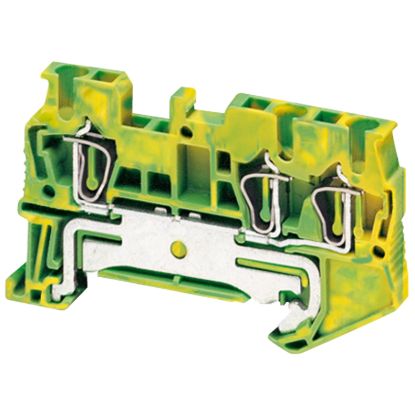 Picture of Terminal block, Linergy TR, spring type, protective earth, 3 points, 2.5mm², green-yellow, set of 50