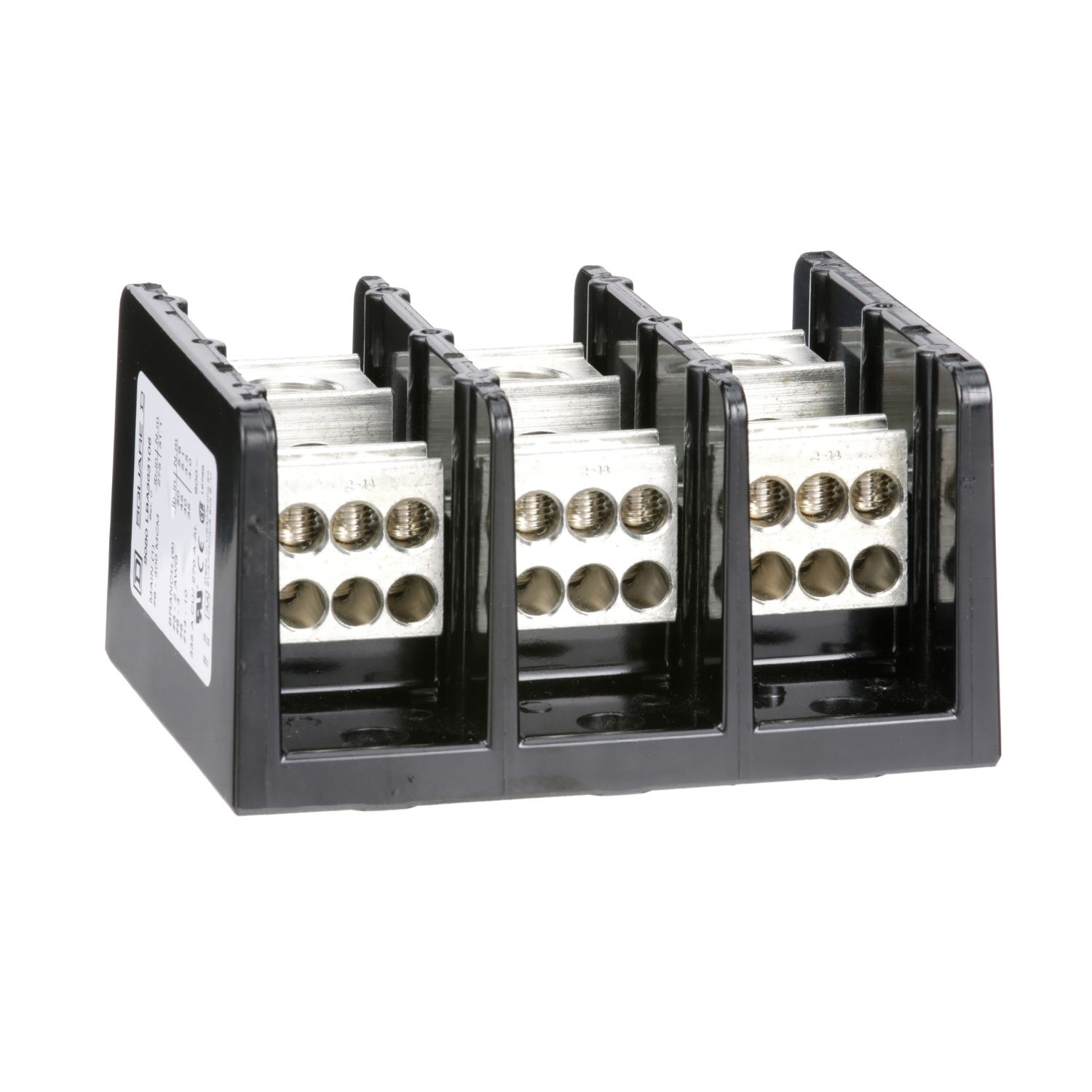 Picture of Power distribution block, Linergy, 3 pole, 1 line, 6 load, 335A Cu, 270A Al, 600V