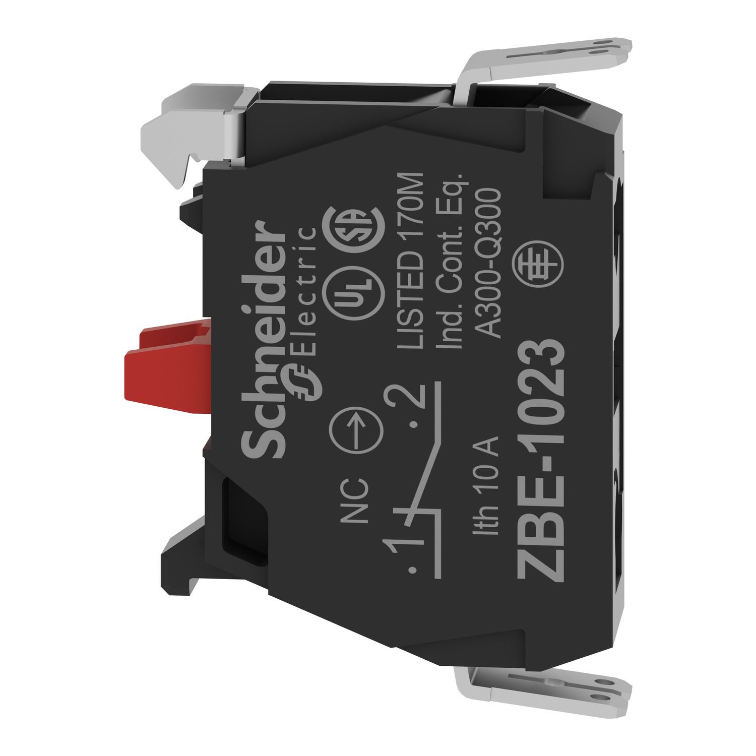 Picture of Single contact block, Harmony XB4, silver alloy, faston connector, 1 NC, front mounting