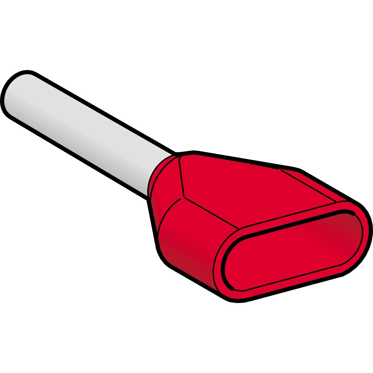 Picture of Cable end, Linergy TR cable ends, twin conductor, red, 2x1mmÂ², medium size, set of 1000