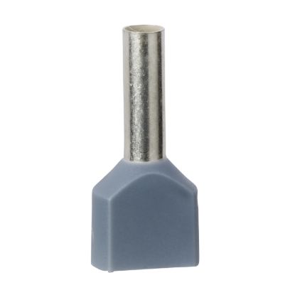 Picture of Cable end, Linergy TR cable ends, twin conductor, grey, 2x2.5mmÂ², medium size, set of 1000