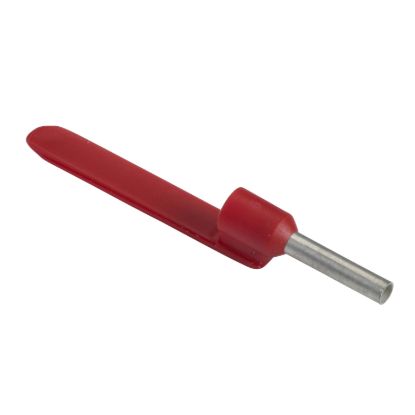 Picture of Cable end, Linergy TR cable ends, Single conductor, red, 1mmÂ², medium size, markable, insulated, 10 sets of 100