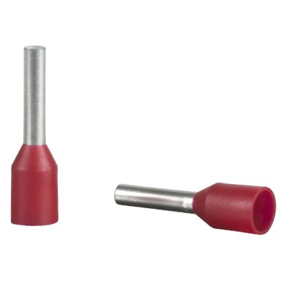 Picture of Cable ends, Linergy TR cable ends, single conductor, red, 1mmÂ², for insulated cable, short size, 10 sets of 100