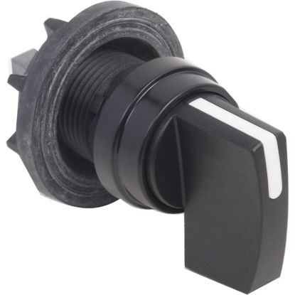 Picture of Cam switch operating head, Harmony K1, K2, 22mm, plastic, circular 29mm, mat black, black handle