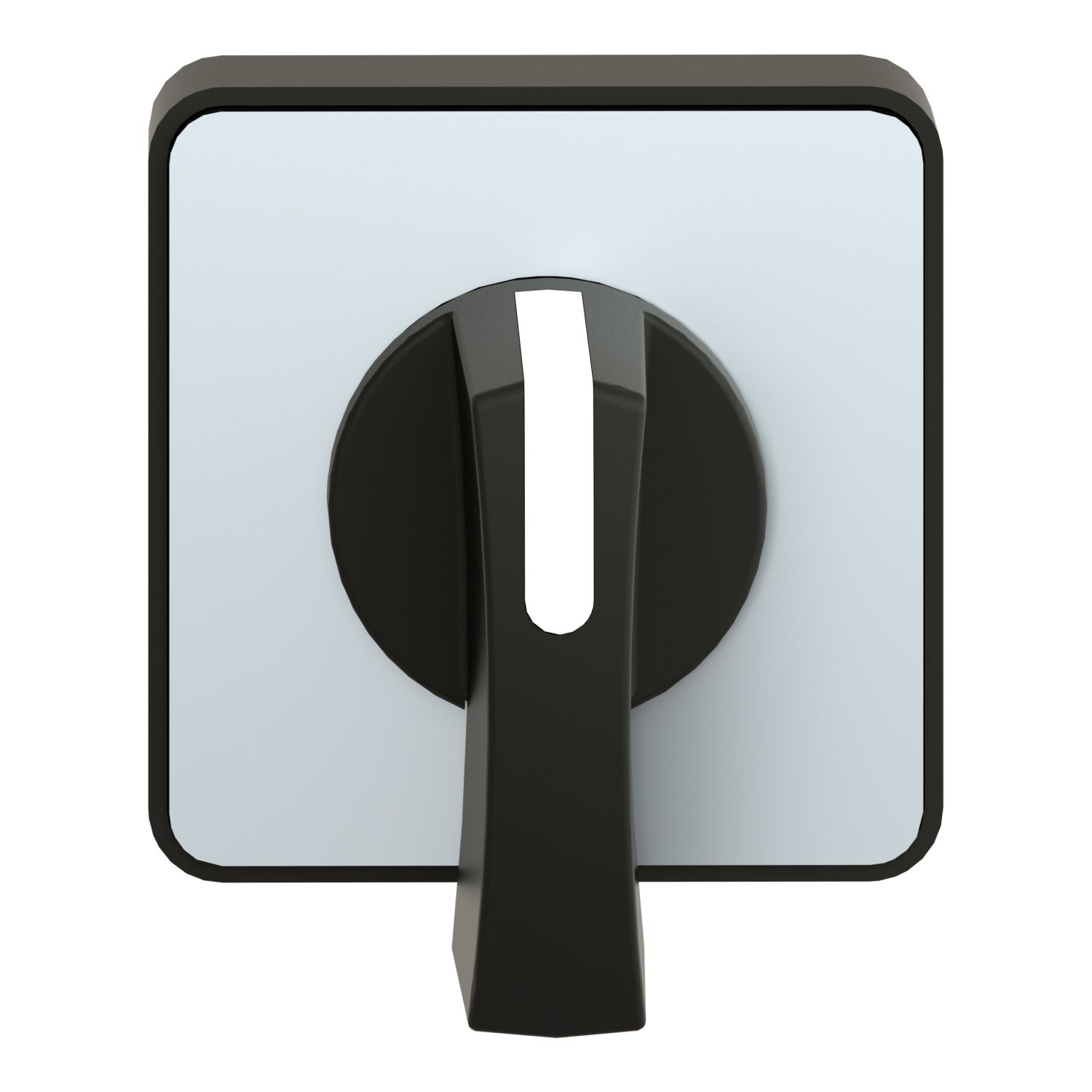 Picture of Cam switch operating head, Harmony K1, K2, 22mm, plastic, 45x45mm plate, mat black legend, black handle