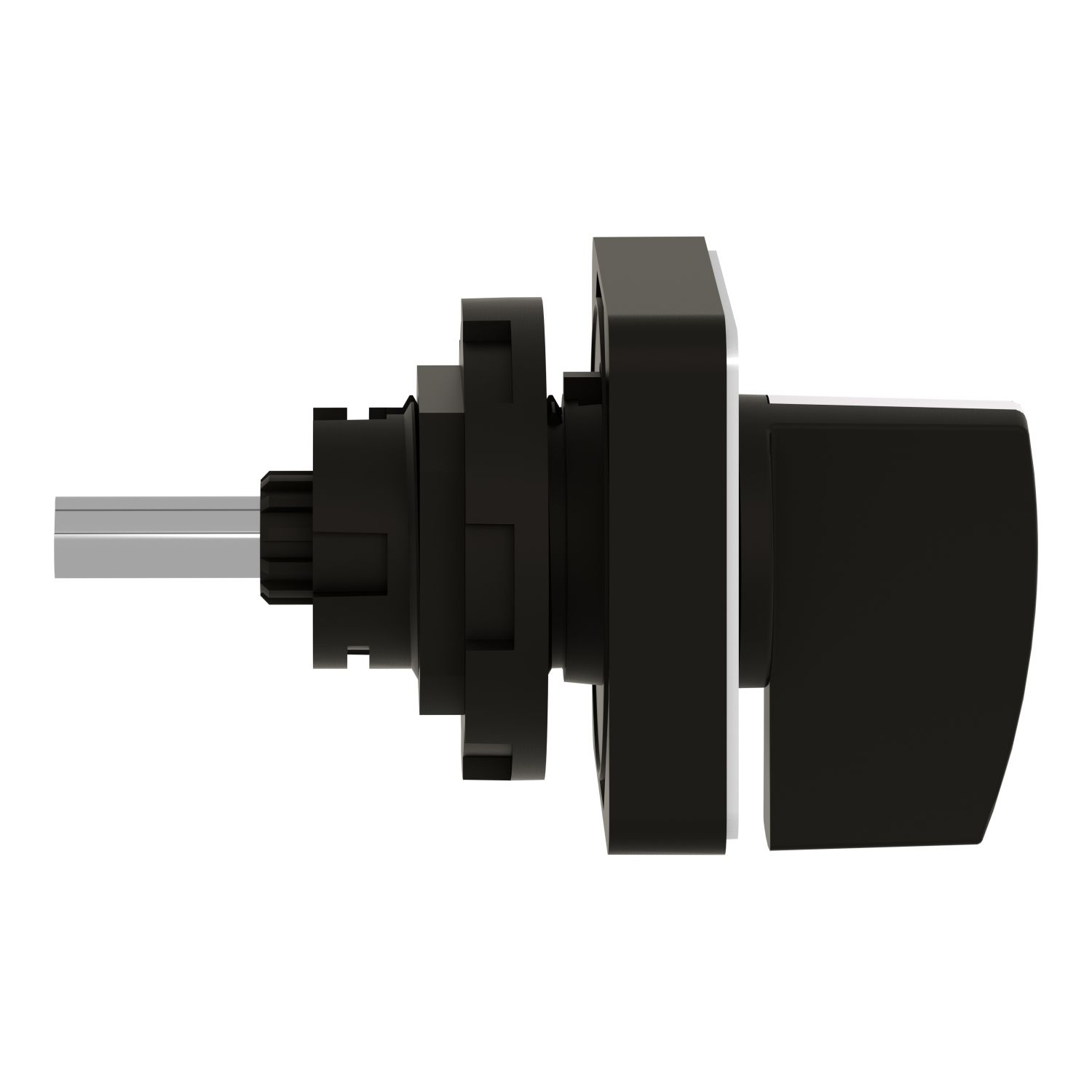 Picture of Cam switch operating head, Harmony K1, K2, 22mm, plastic, 45x45mm plate, metallic legend, black handle