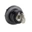 Picture of Cam switch operating head, Harmony K, 22mm, plastic, 45x45mm plate, metallic legend, key operated, 601 A