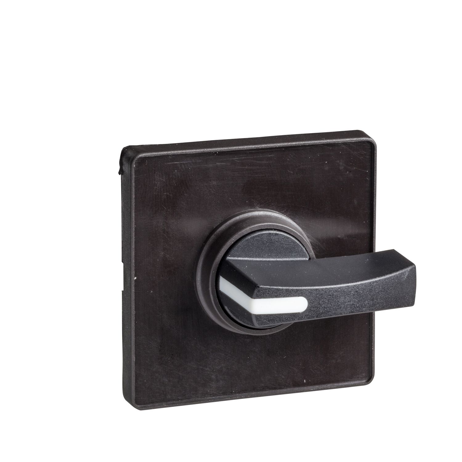 Picture of Cam switch operating head, Harmony K, 22mm, plastic, 60x60mm plate, metallic legend, black handle