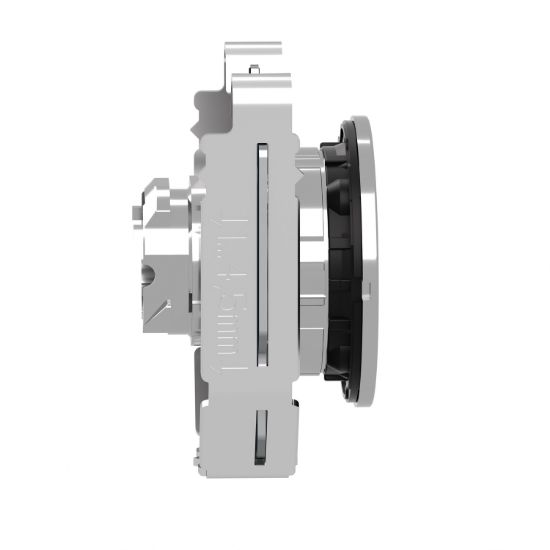 Picture of Head for pilot light, Harmony XB4, metal, orange flush mounted, 30mm, universal LED, plain lens
