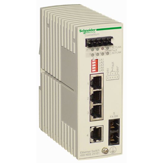 Picture of Ethernet TCP/IP switch - ConneXium - 4 ports for copper + 1 for fiber optic