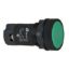 Picture of green flush pushbutton Ø22 - spring return - 1 NO - Faston connectors - unmarked