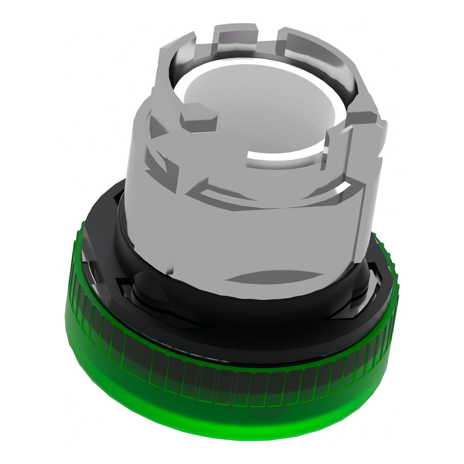 Picture of Head for pilot light, Harmony XB4, metal, green, 22mm, plain lens for BA9s bulb