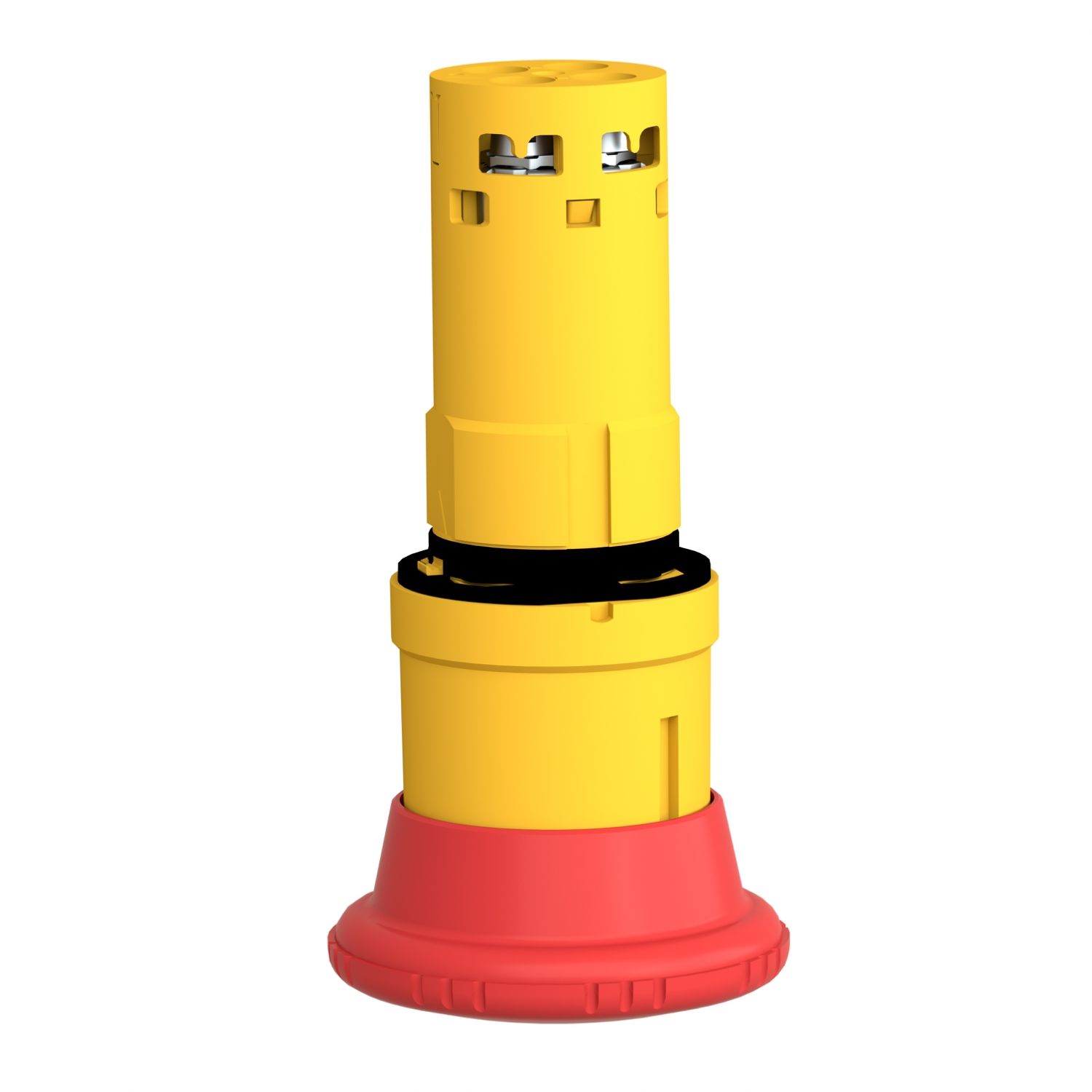 Picture of Monolithic emergency stop, Harmony XB7, plastic, red mushroom 40mm, 22mm, latching turn to release, 1NC