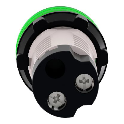 Picture of Monolithic pilot light, Harmony XB7, plastic, green, 22mm, plain lens for BA9s bulb, lt 250V