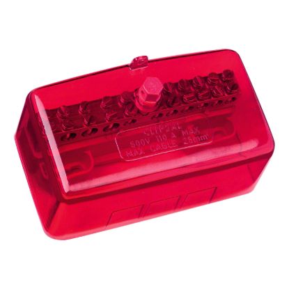 Picture of Maxi Active link, Clipsal - Max 4, 110 A 500 V 11 hole with cover front wiring Red
