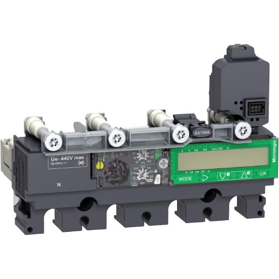 Picture of trip unit MicroLogic 7.2 E AL for ComPact NSX 160/250 circuit breakers, electronic, rating 160A, 4 poles 4d