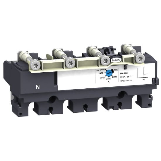 Picture of trip unit MA220 for ComPact NSX 250 circuit breakers, magnetic, rating 220 A, 4 poles 4d