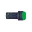 Picture of green illuminated pushbutton Ø 22 - spring return - 250 V - 1 NO