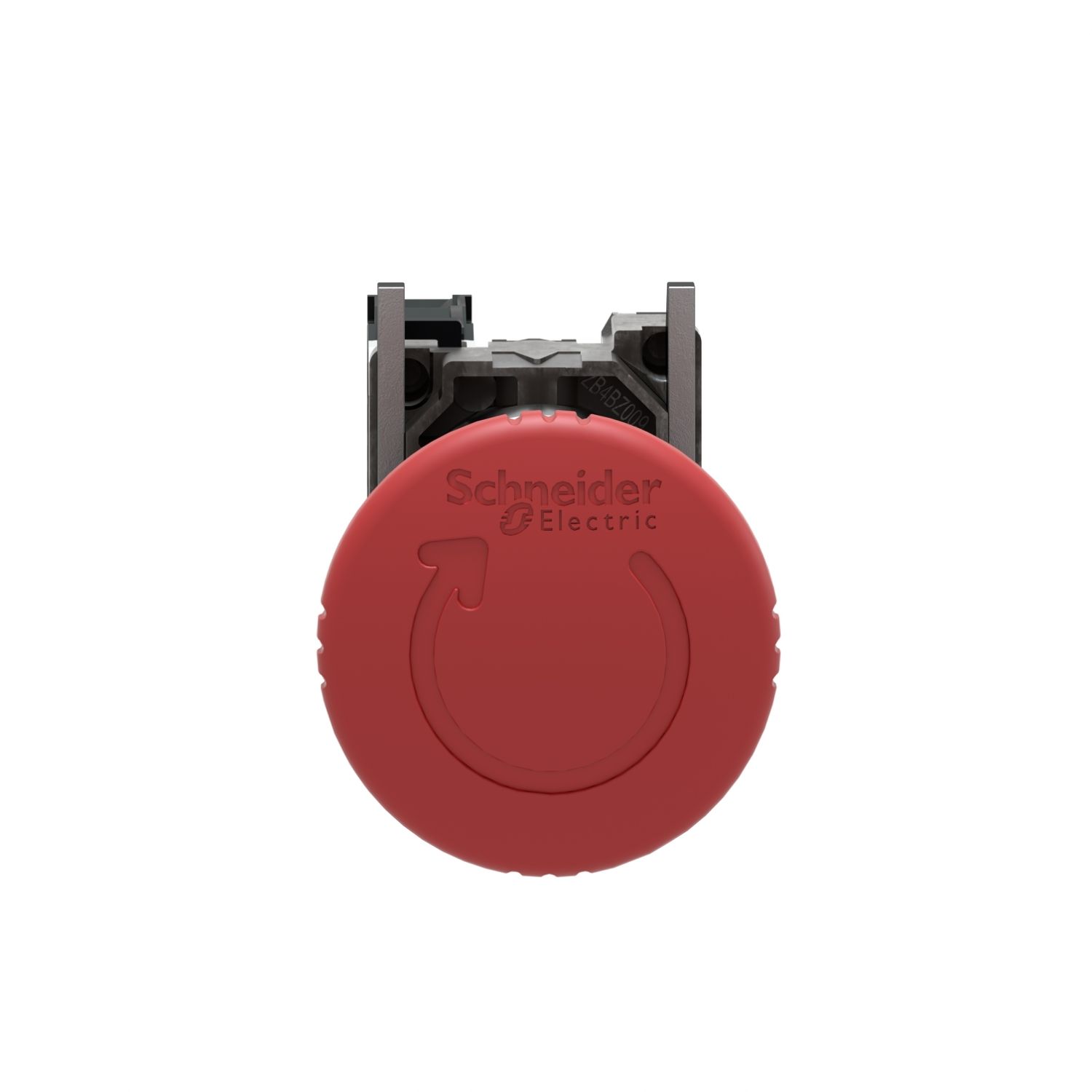 Picture of Emergency switching off push button, Harmony XB4, metal, red mushroom 40mm, 22mm, trigger latching turn to release, 1NC