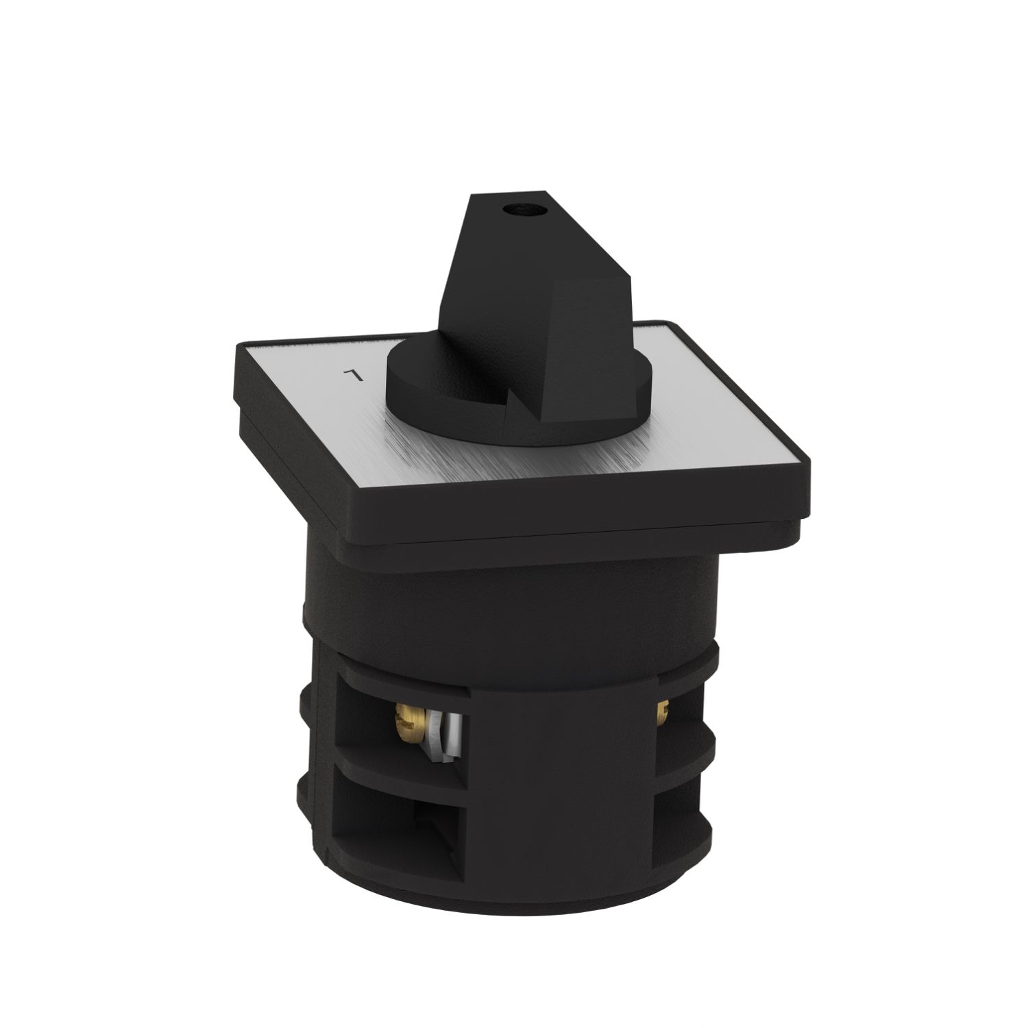 Picture of Complete cam switch, Harmony K1, K2, cam reversing switch, front mounting, plastic, 3 poles, position 0, 60degrees, 32A, 64x64mm, marked 1 0 2