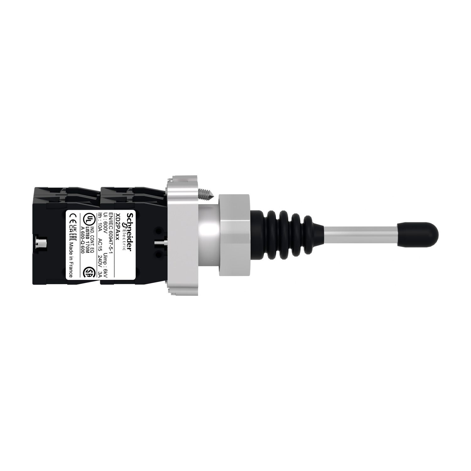 Picture of Complete joystick controller, Harmony XD2, 22mm, metal, 4 directions, 1NO per direction, with return position 0