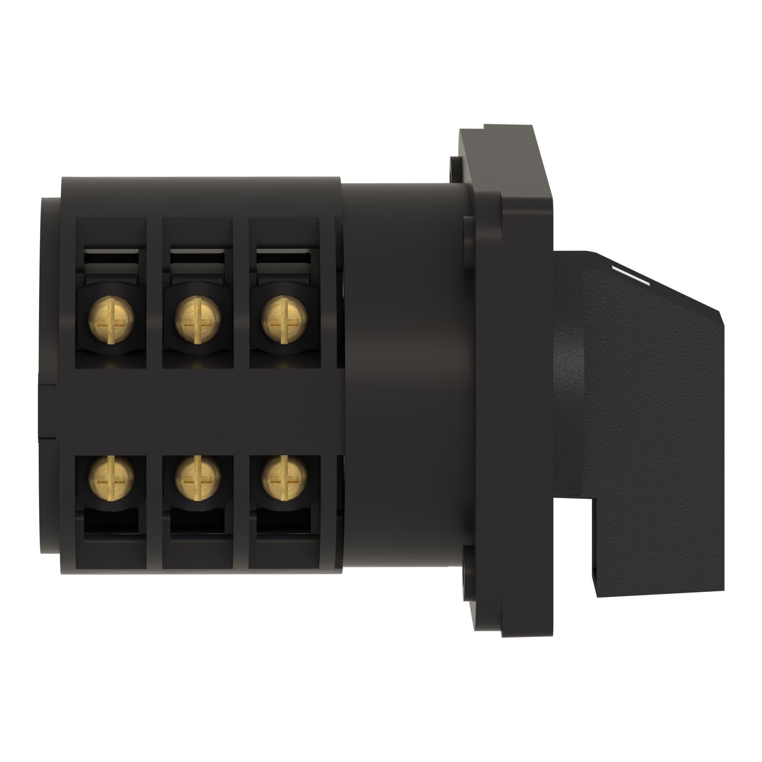 Picture of Cam changeover switch, Harmony K, front mounting, plastic, 3 poles,position 0 30 degree, 63A, 64x64mm front plate marqued 1/0/2