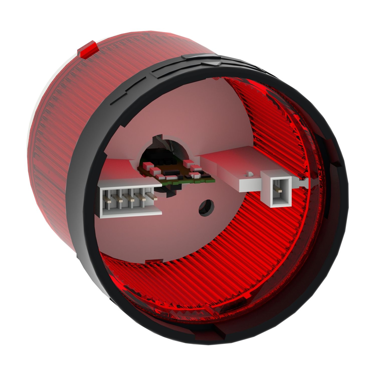 Picture of Indicator bank, Harmony XVB, illuminated unit, plastic, red, 70mm, steady, integral LED, 24V AC/DC