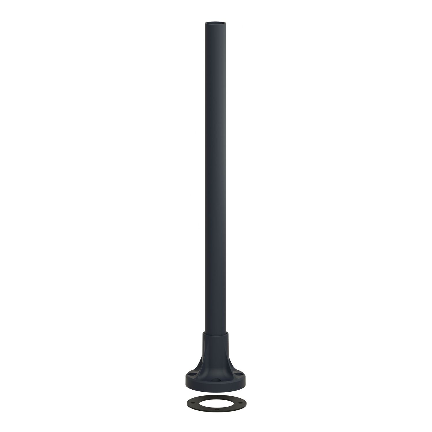 Picture of Fixing base for modular tower lights, Harmony XVB, plastic, Ø70, 380mm black aluminium support tube + black fixing plate