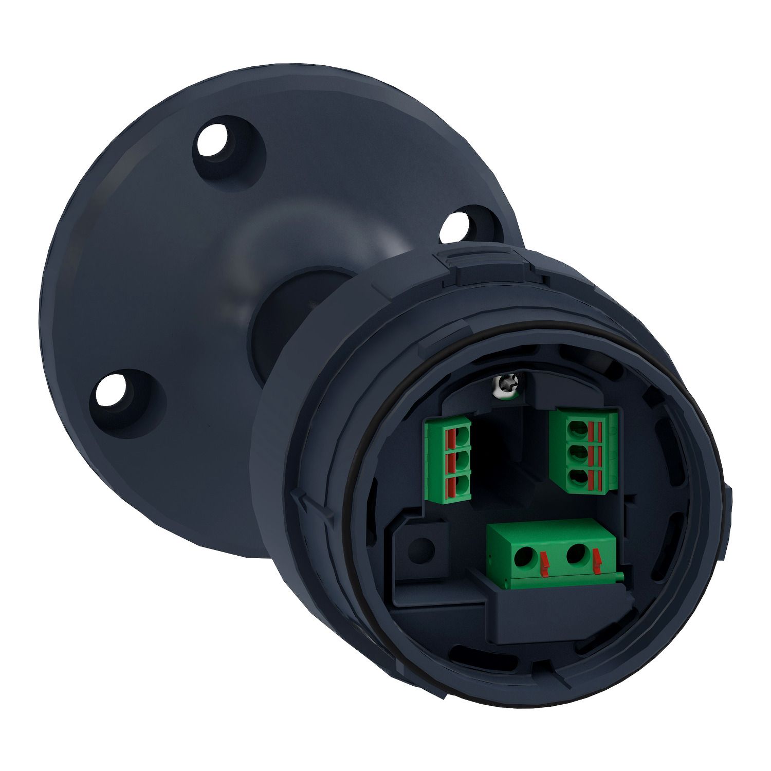 Picture of Fixing plate with 100mm aluminium pole for modular tower lights, Harmony XVU, black, 60mm