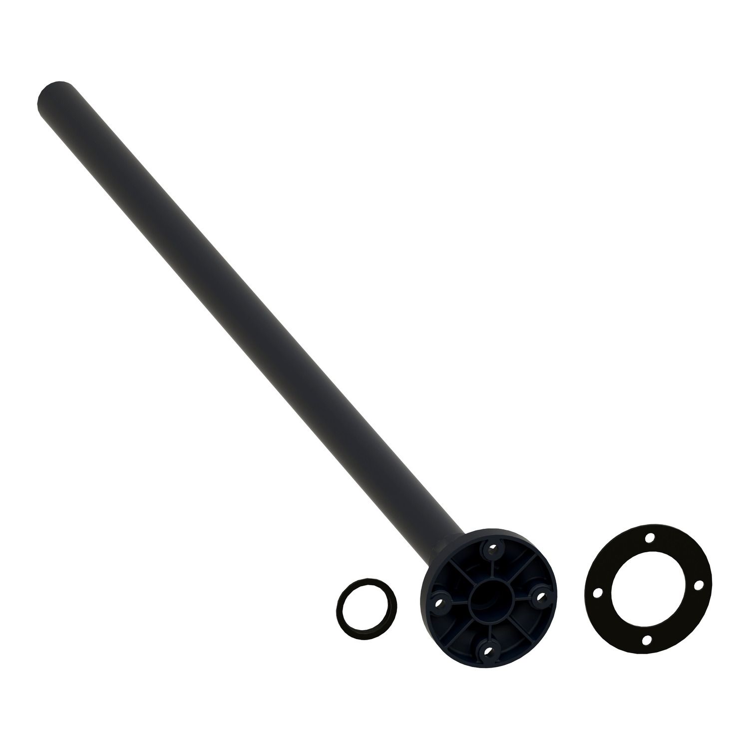 Picture of Fixing base for modular tower lights, Harmony XVB, plastic, Ø70, 780mm black aluminium support tube + black fixing plate