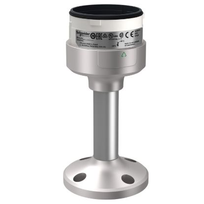 Picture of Fixing plate with 100mm aluminium pole for modular tower lights, Harmony XVU, silver, 60mm