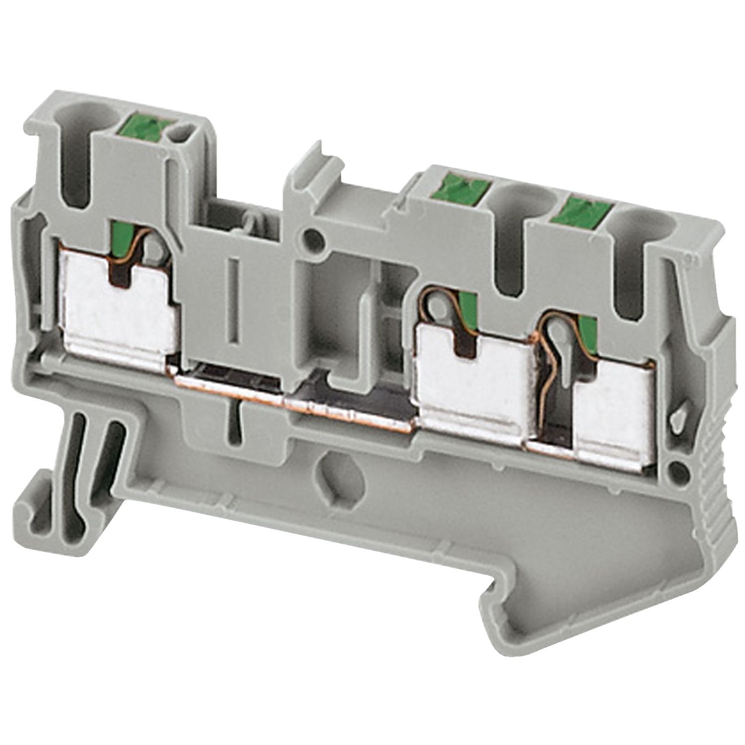 Picture of Terminal block, Linergy, Linergy TR, push-in type, feed through, 3 points, 2.5mm², grey, set of 50
