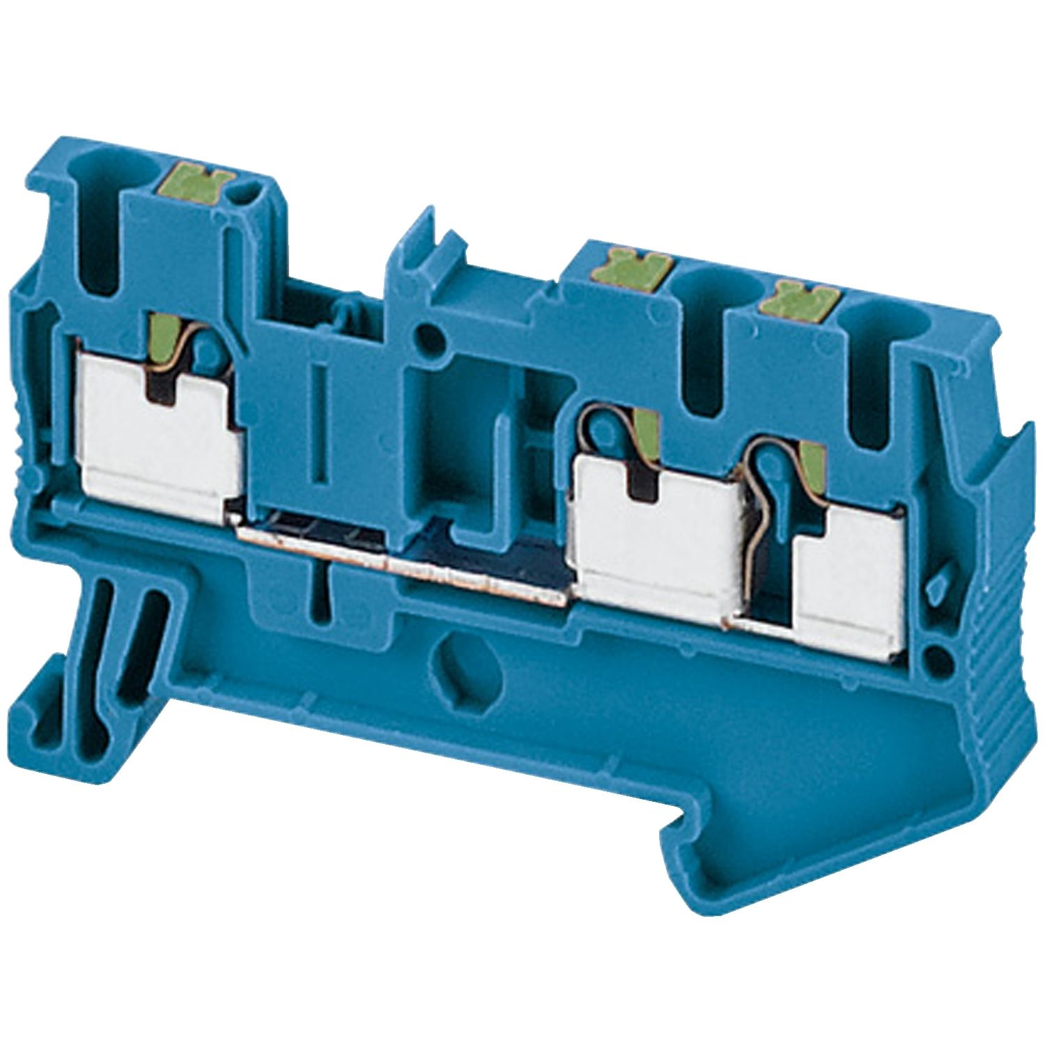 Picture of Terminal block, Linergy TR, push-in type, feed through, 3 points, 2.5mmÂ², blue, set of 50