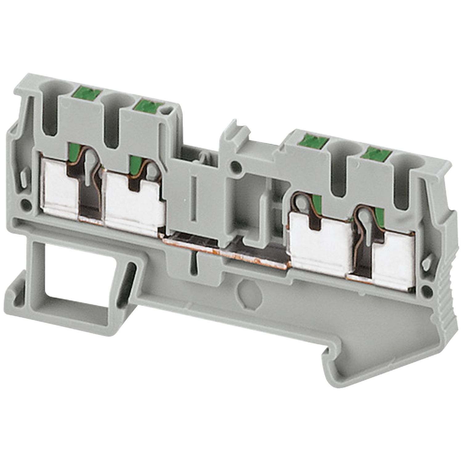 Picture of Terminal block, Linergy, Linergy TR, push-in type, feed through, 4 points, 2.5mm², grey, set of 50