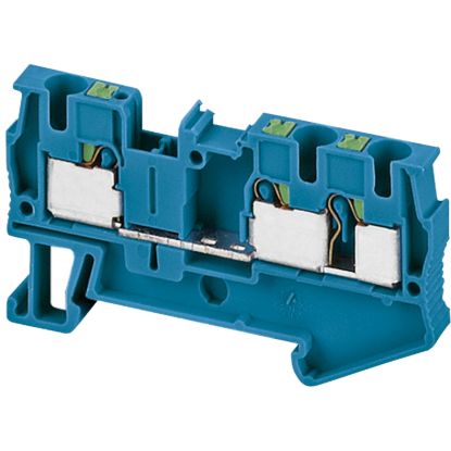 Picture of Terminal block, Linergy TR, push-in type, feed through, 3 points, 4mmÂ², blue, set of 50