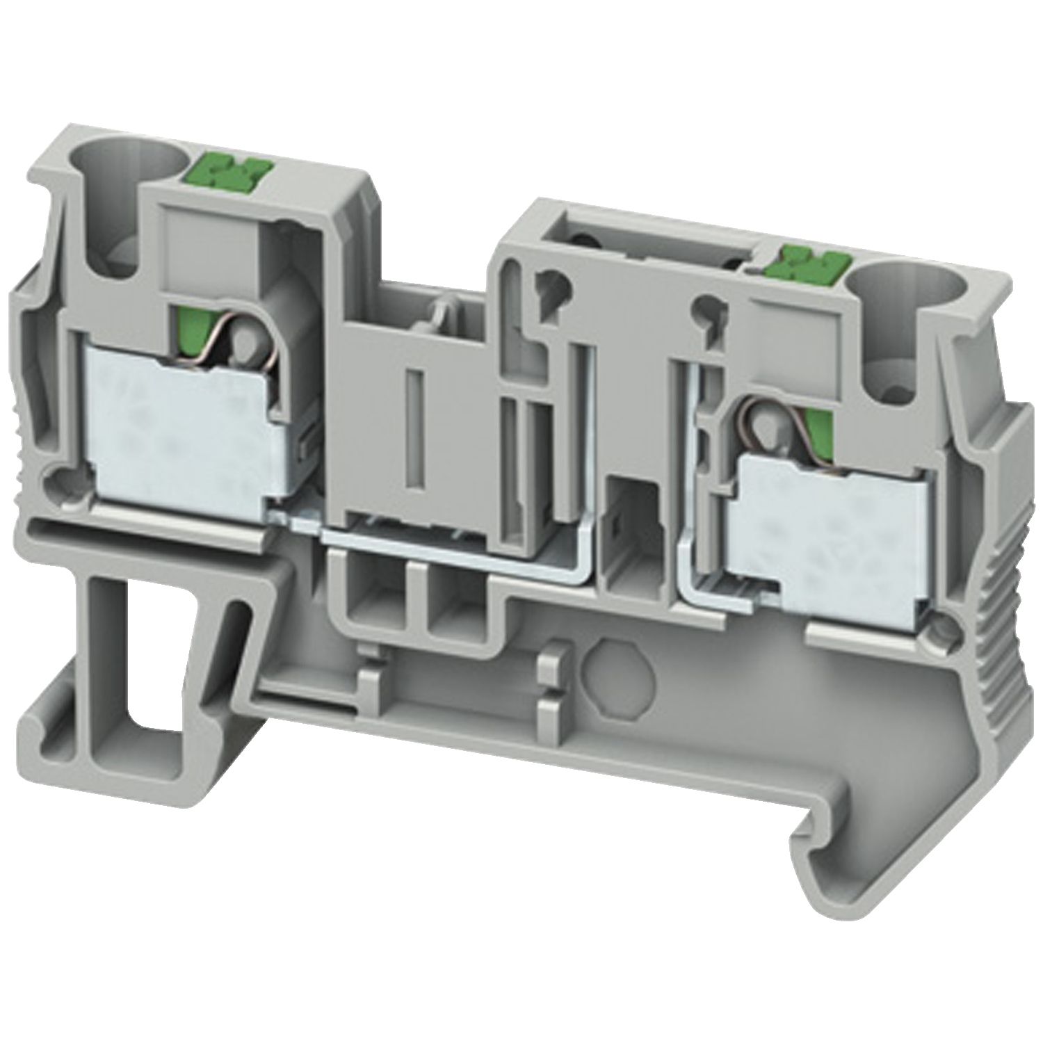 Picture of Terminal block, Linergy TR, push-in type, basic disconnect terminal, 2 points, 4mm²,  grey, set of 50
