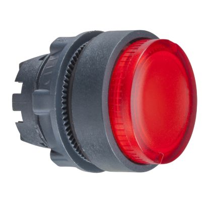 Picture of Head for illuminated push button, Harmony XB5, red projecting, 22mm, BA9s bulb, spring return, unmarked