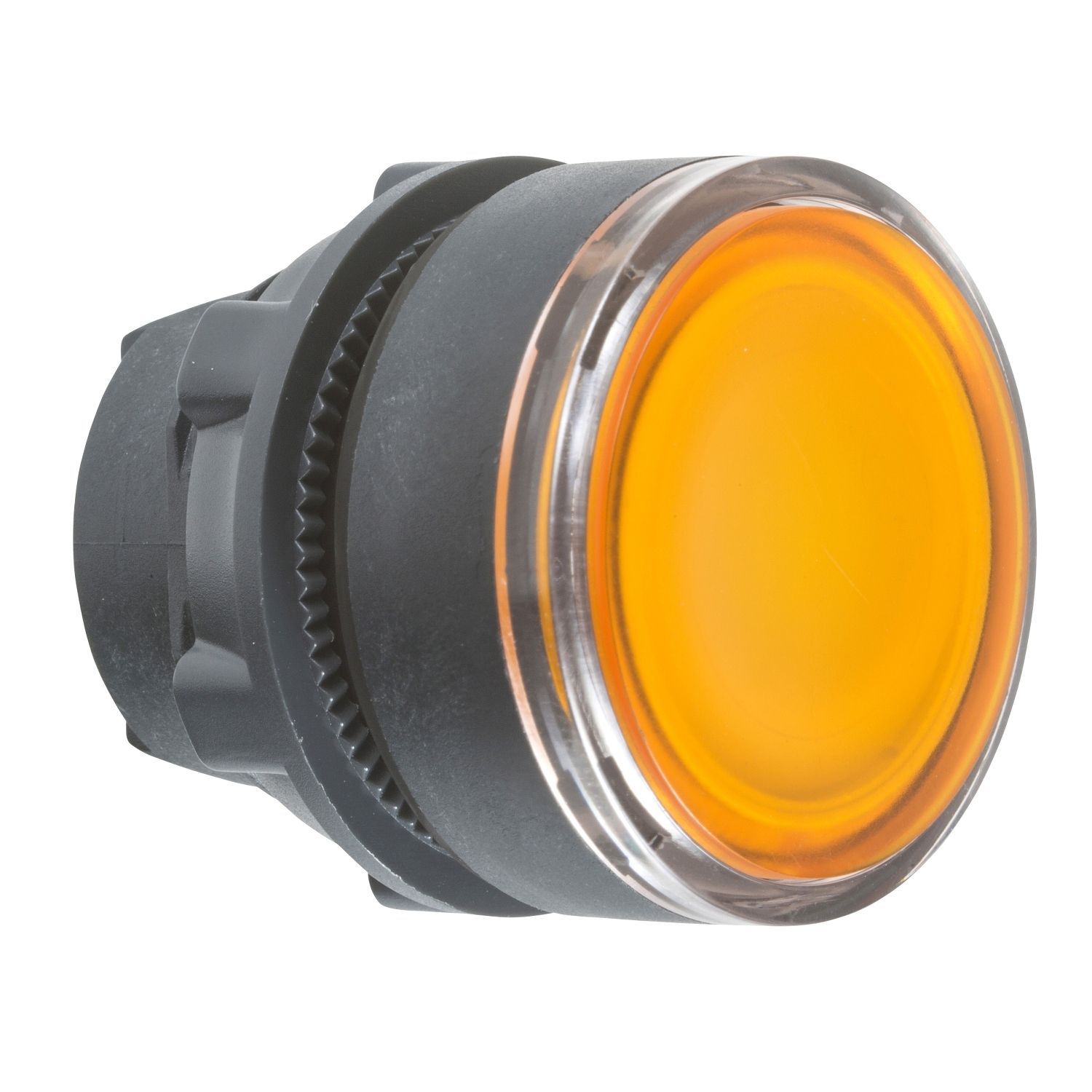 Picture of Head for illuminated push button, Harmony XB5, XB4, orange flush pushbutton 22mm spring return BA9s bulb