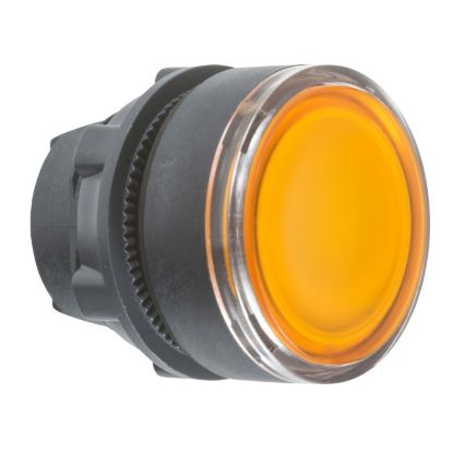 Picture of Head for illuminated push button, Harmony XB5, XB4, orange flush pushbutton 22mm spring return BA9s bulb