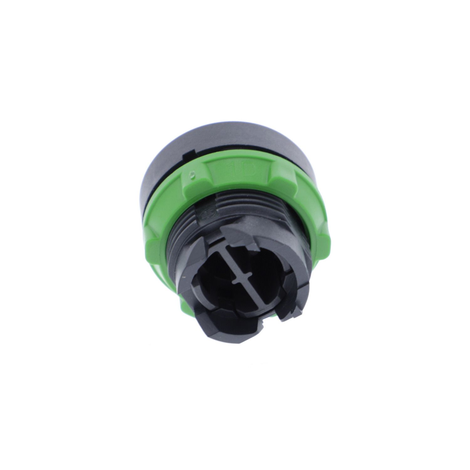 Picture of Push button head, Harmony XB5, plastic, flush, green, 22mm, spring return, unmarked