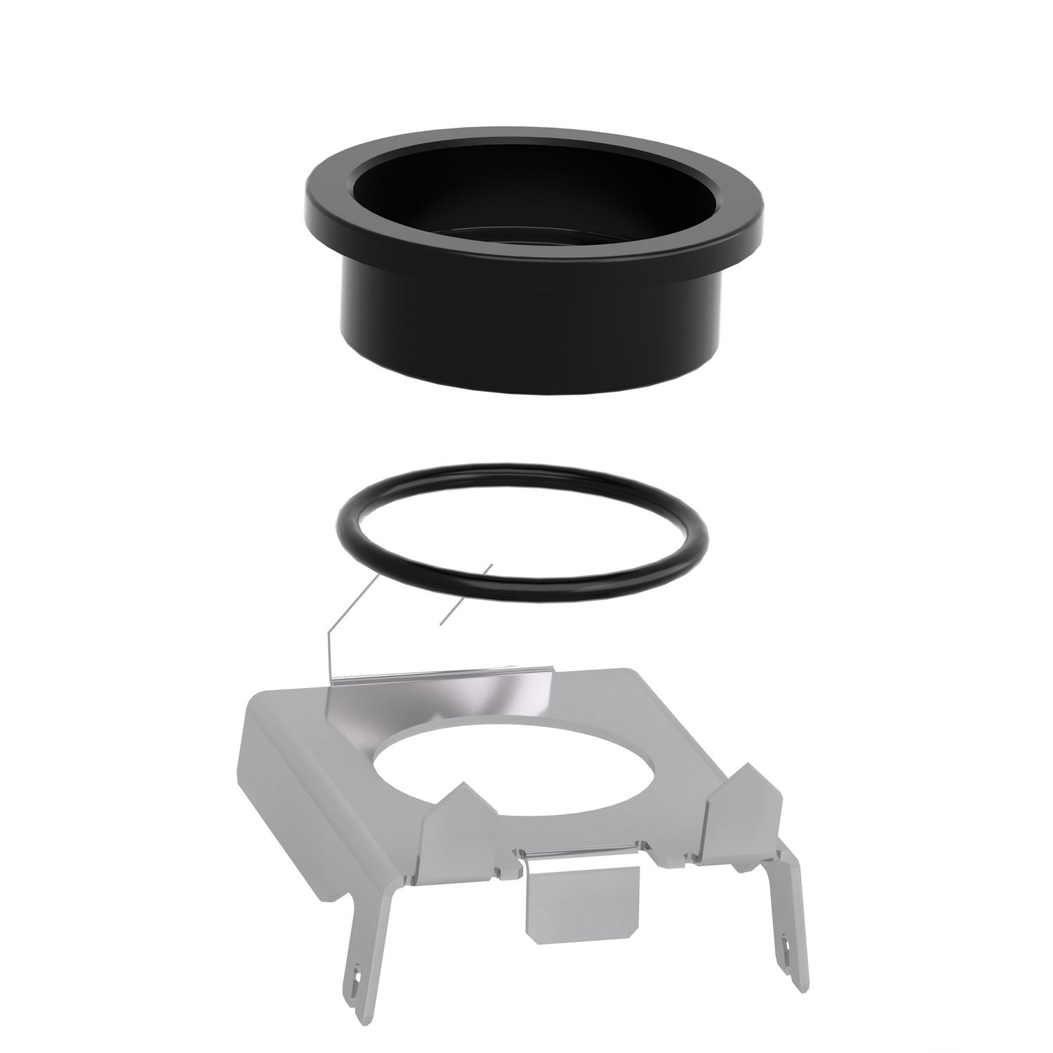 Picture of Flush mounting kit, Harmony XB4, metal, black, for push button and pilot light 22mm