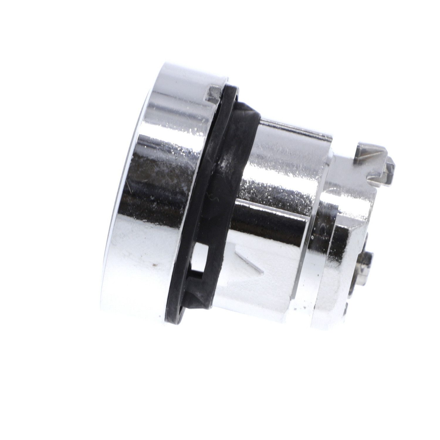 Picture of Push button head, Harmony XB4, metal, flush, black, 22mm, spring return, marked DOWN ARROW